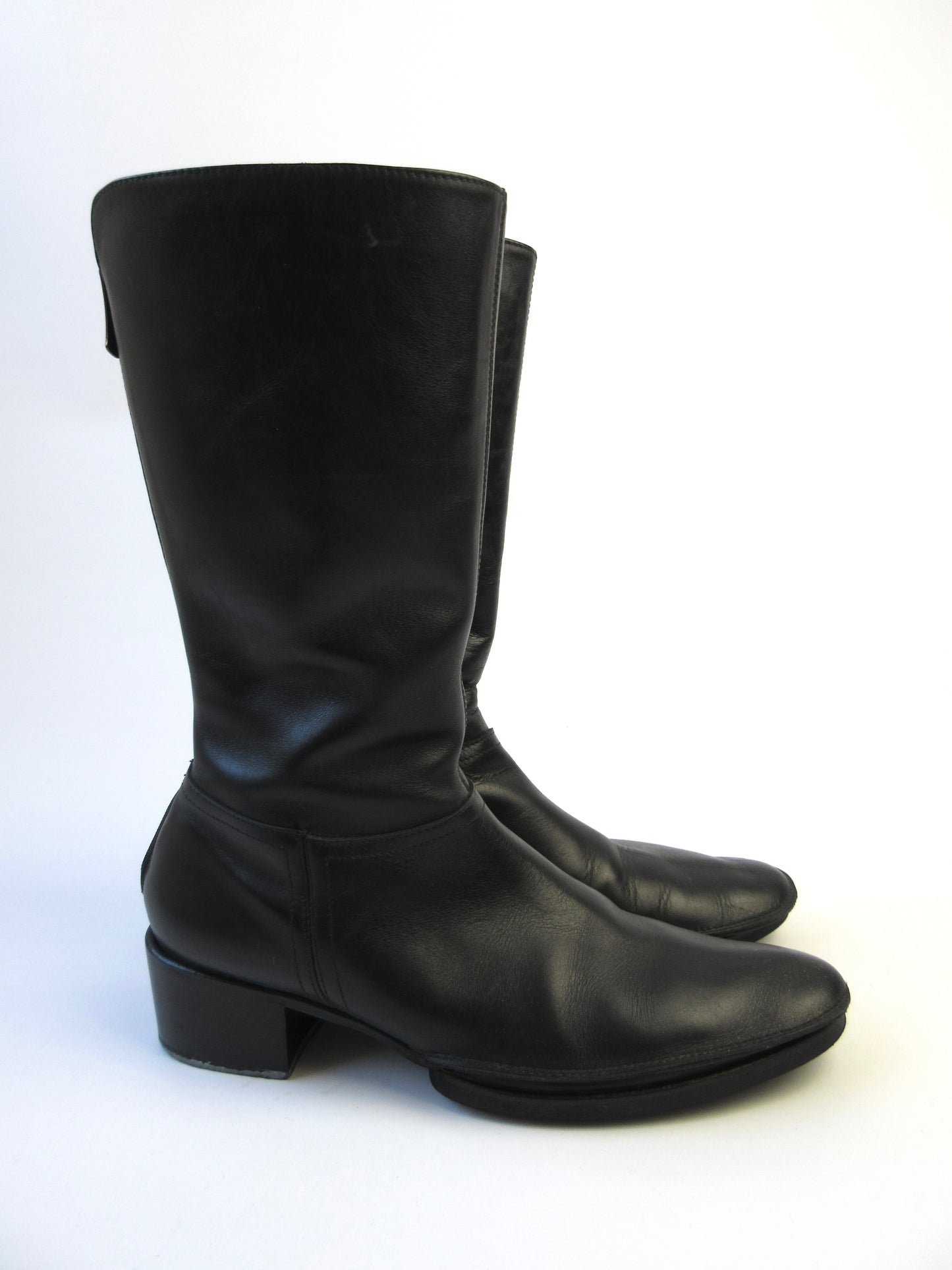 back zip-up boots