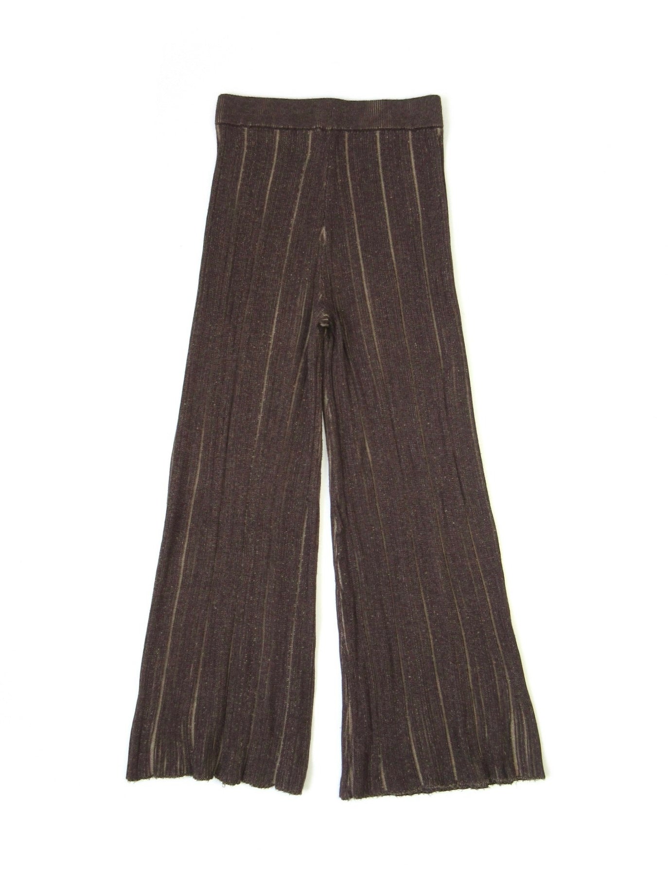 【used】brown lib knit pants
