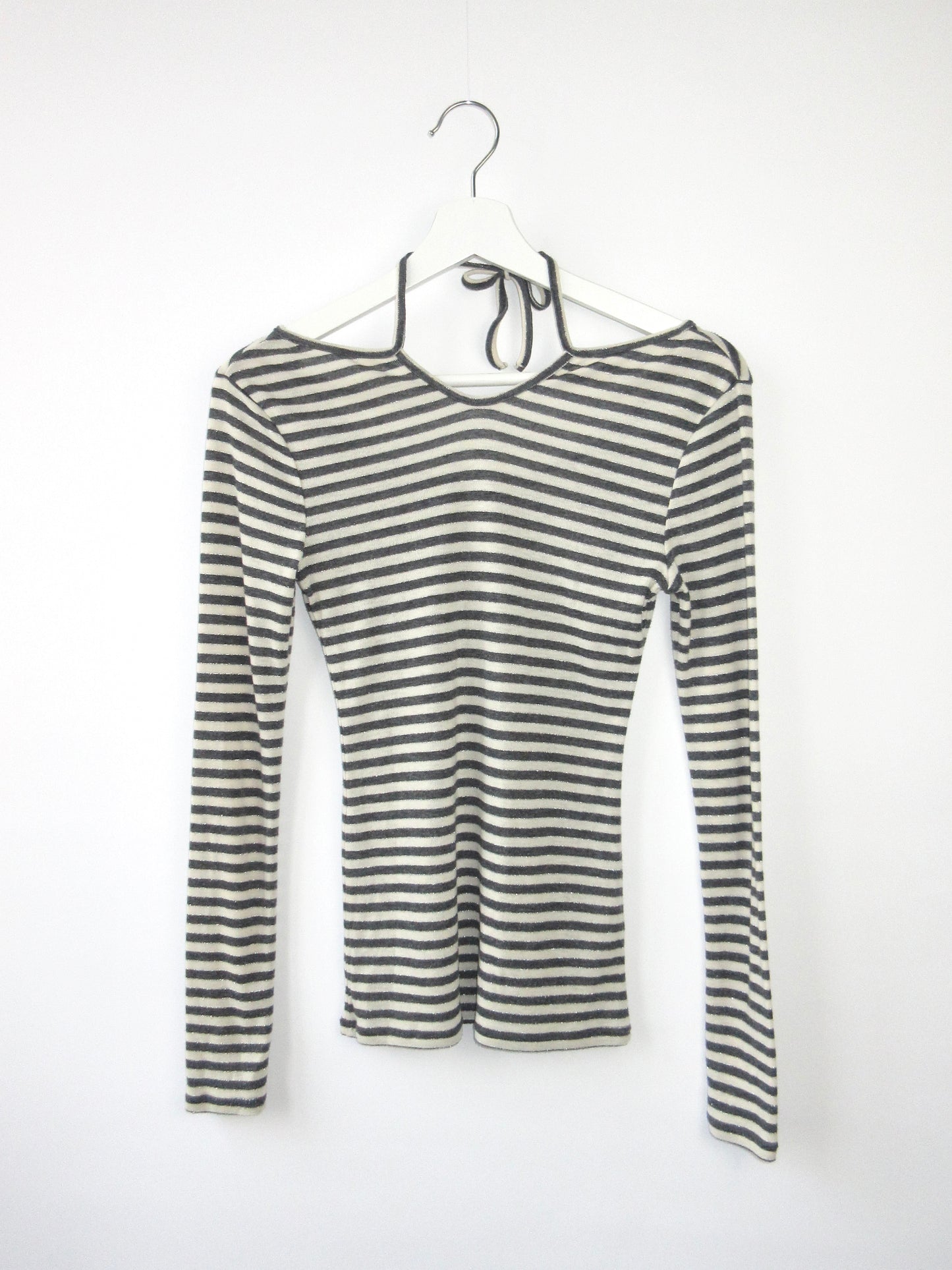 【used】stripe long sleeve top