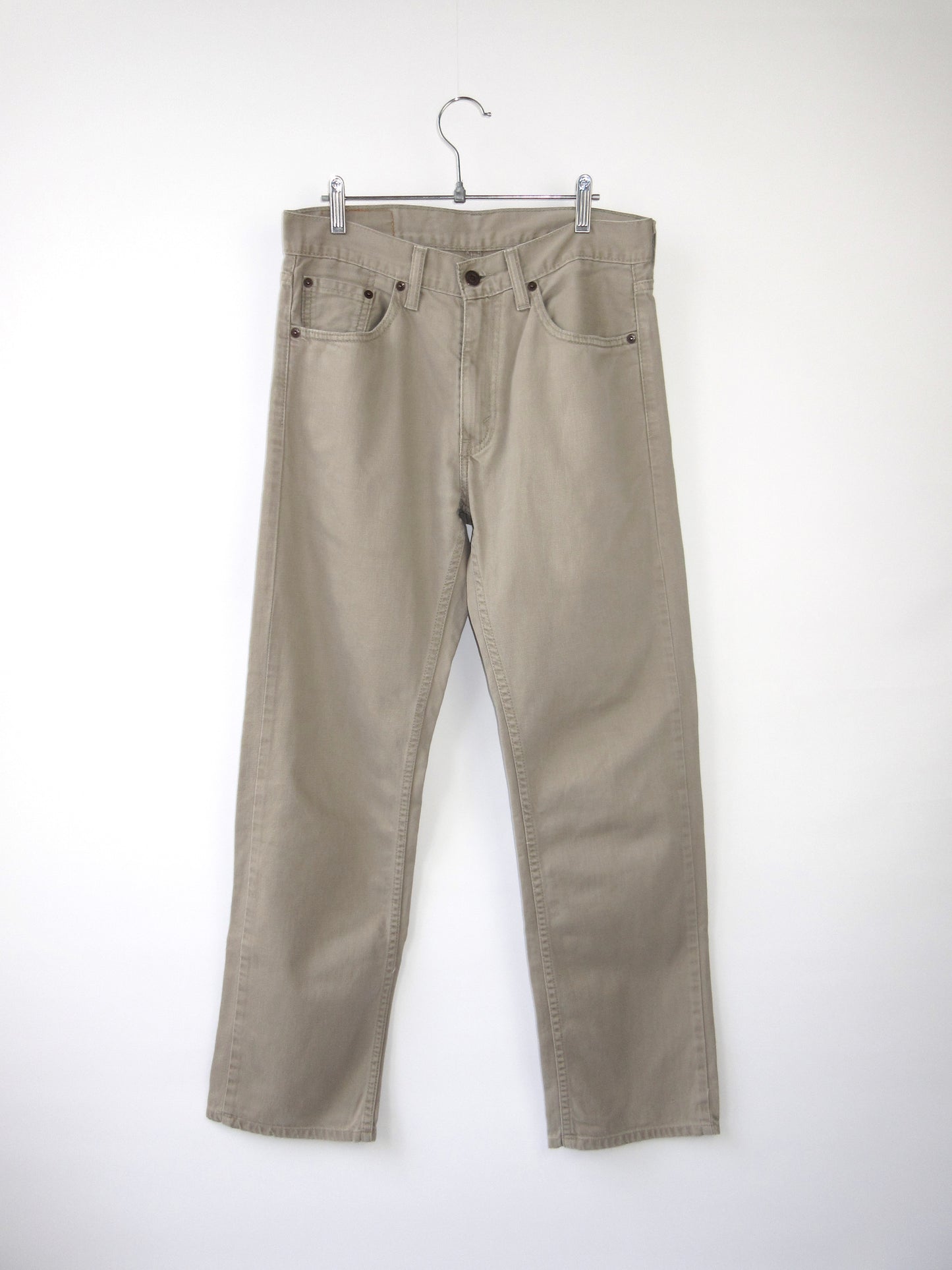 【used】Levi's 505 beige color denim