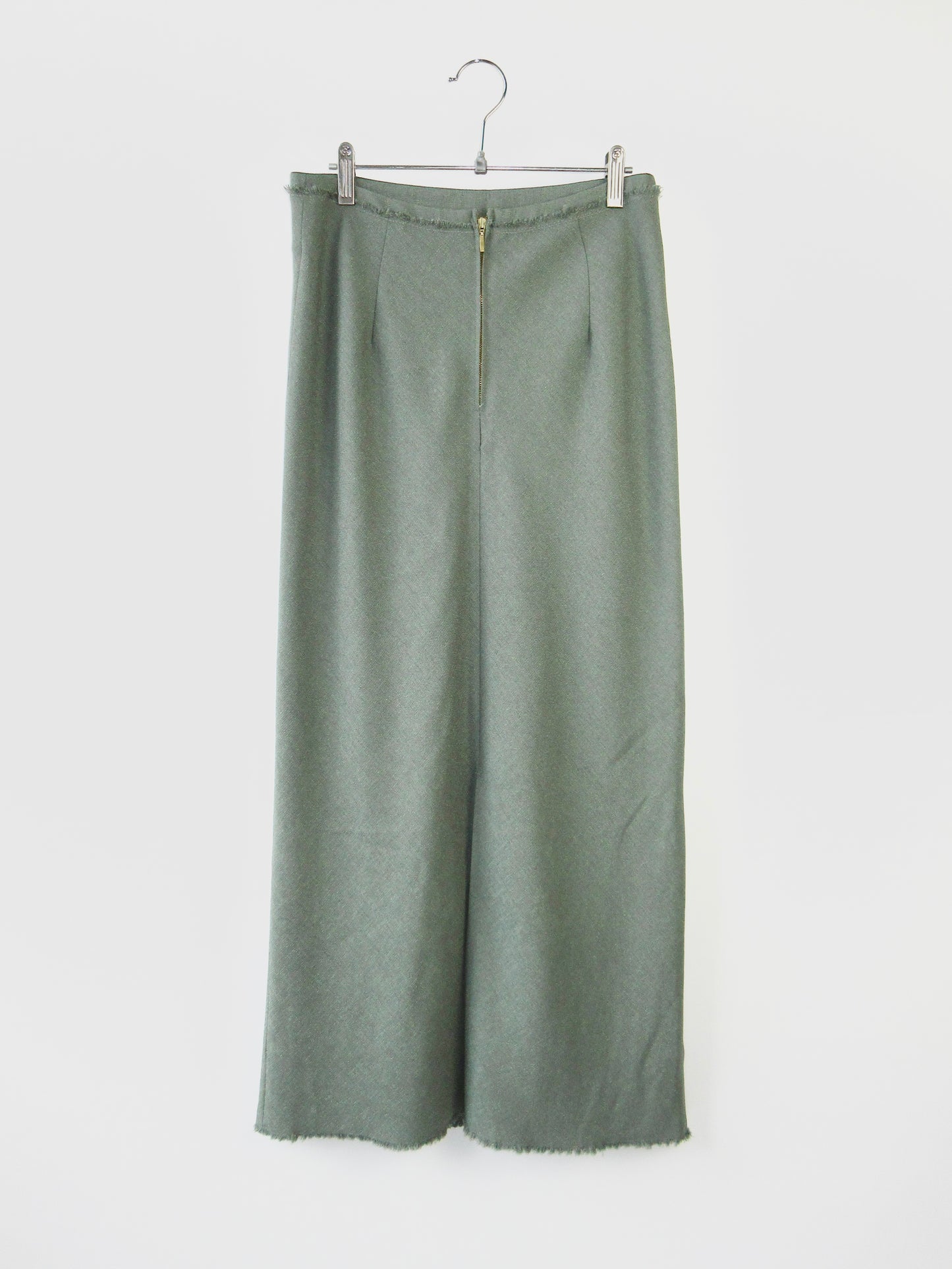 moss green long skirt