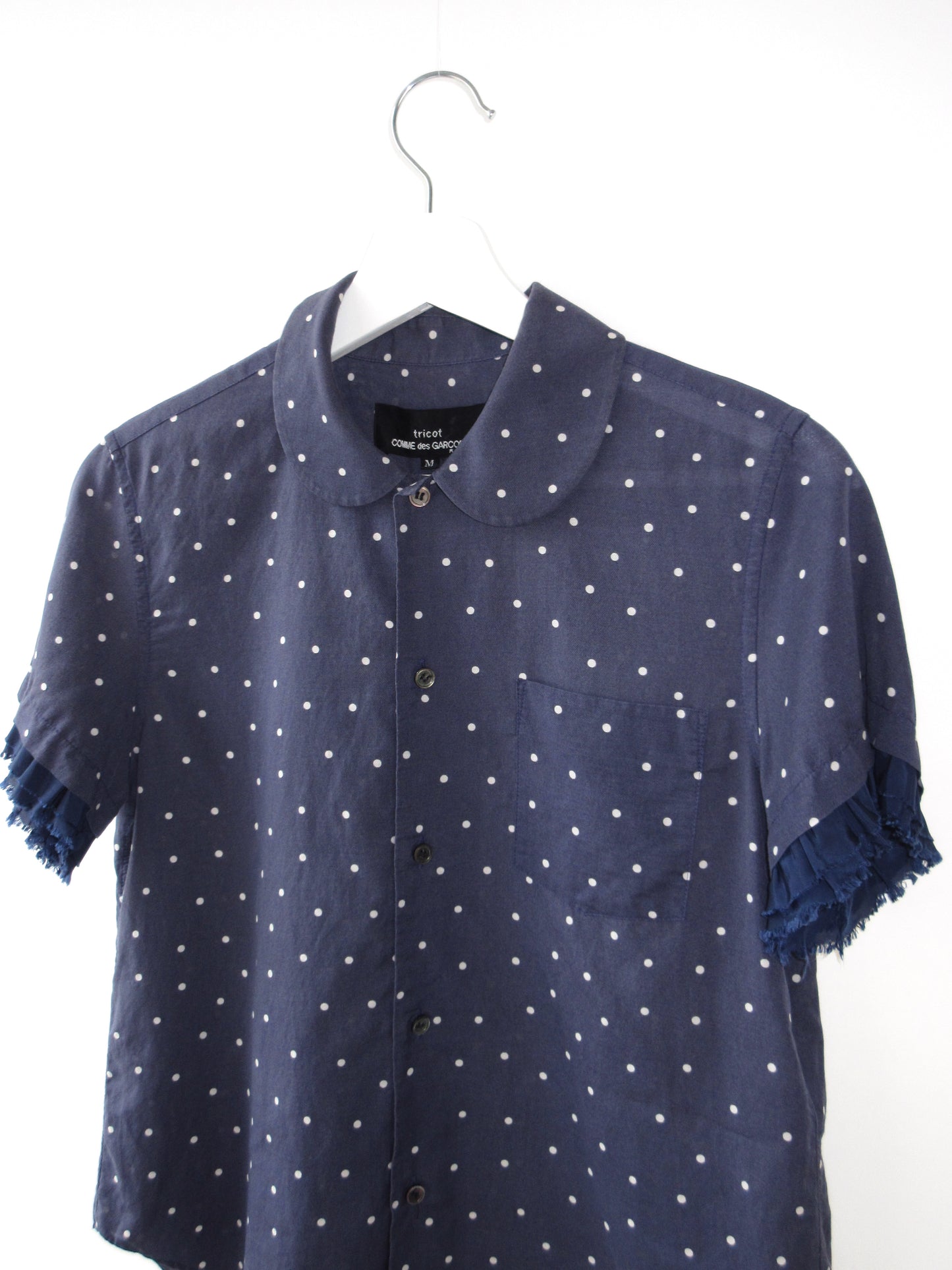 tricot comme des garcons polka dots blouse