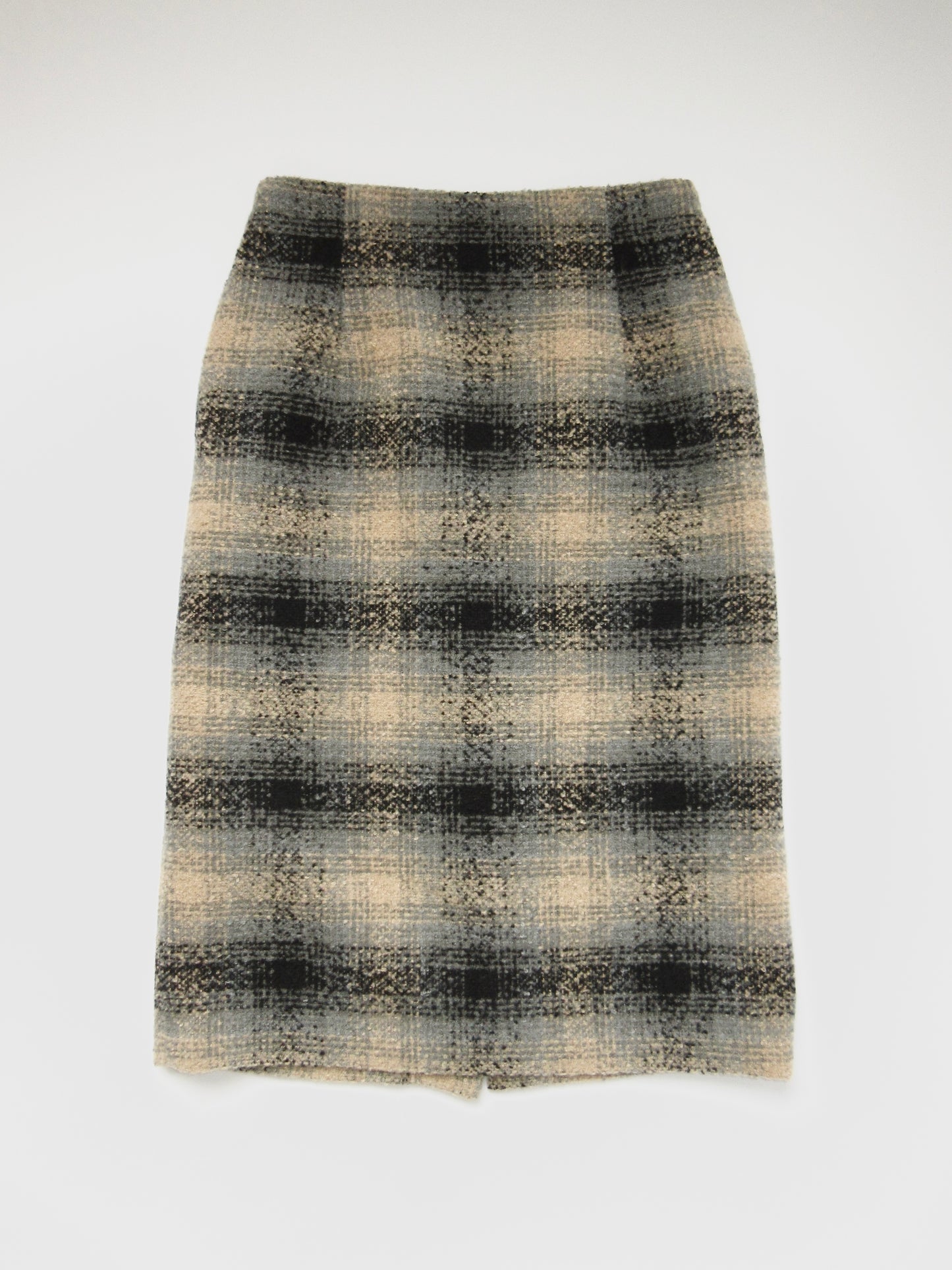 ombre check skirt