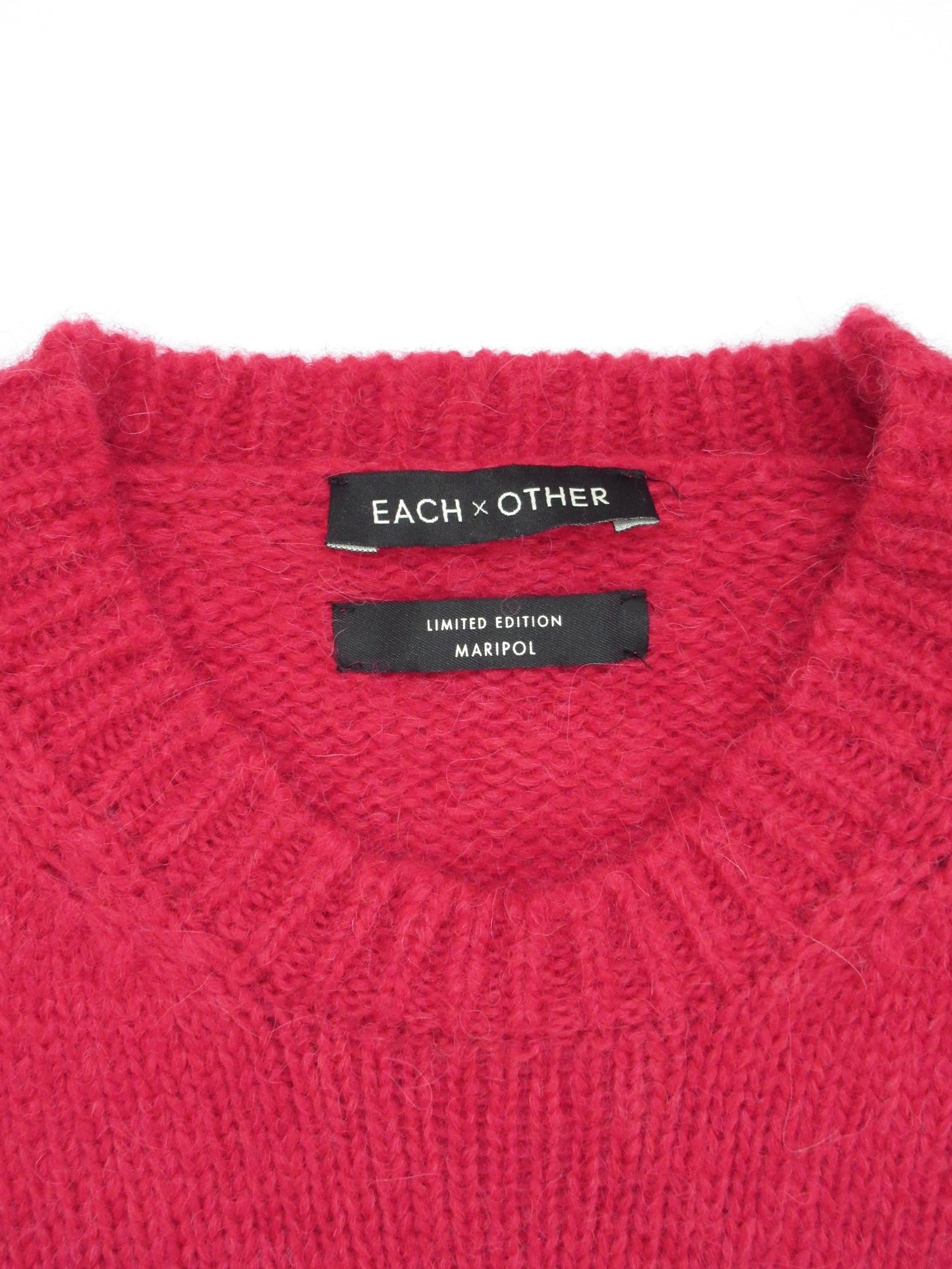 red alpaca sweater