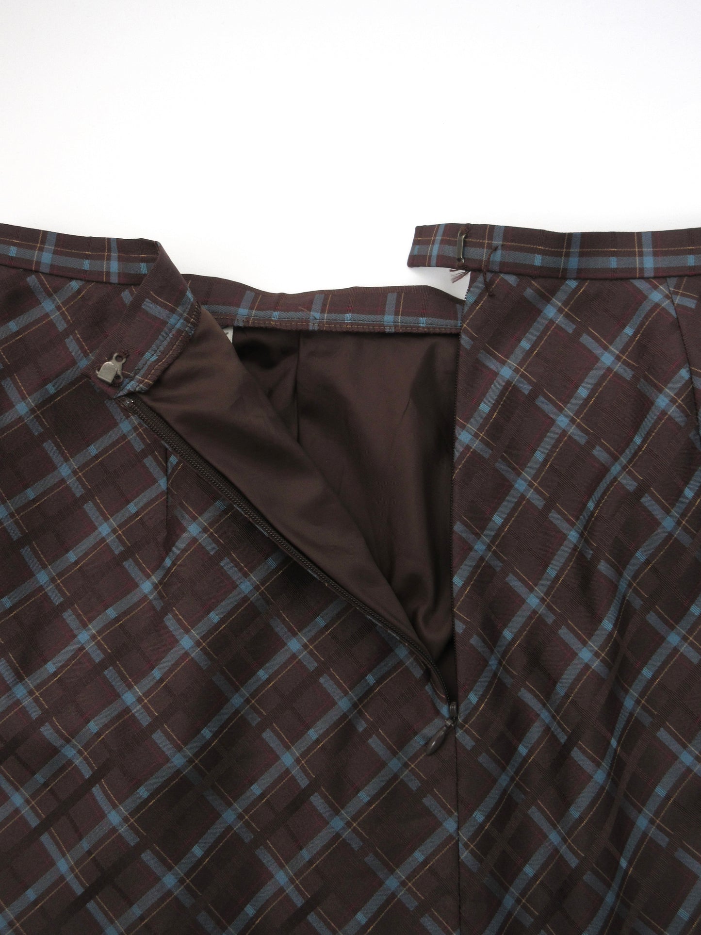 brown plaid skirt