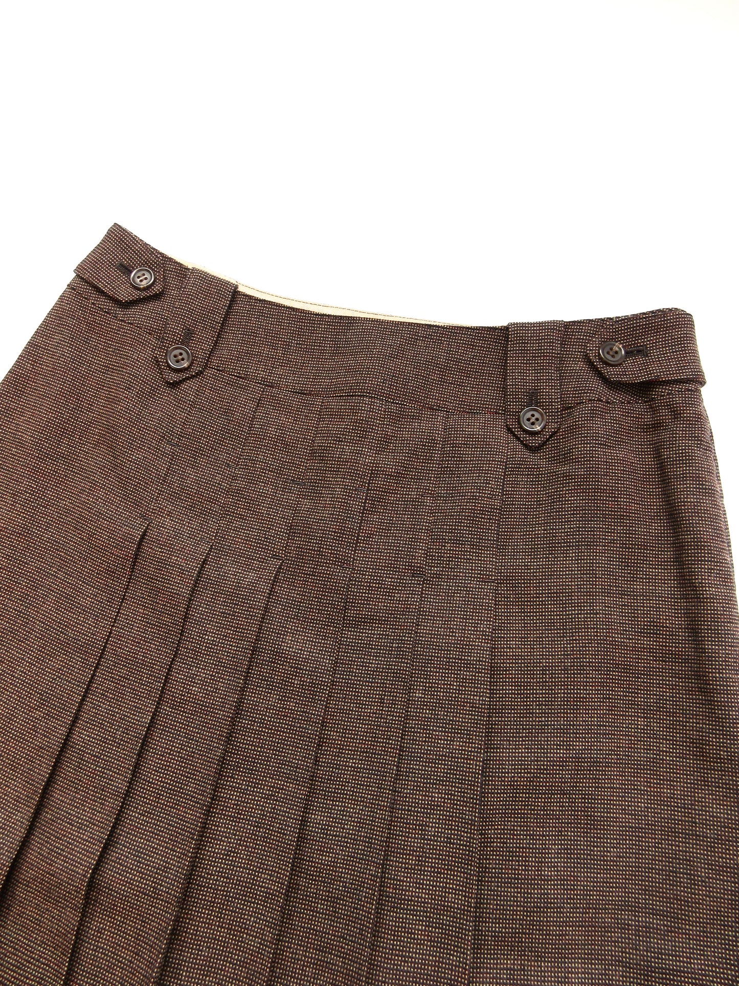 brown pleated skirt